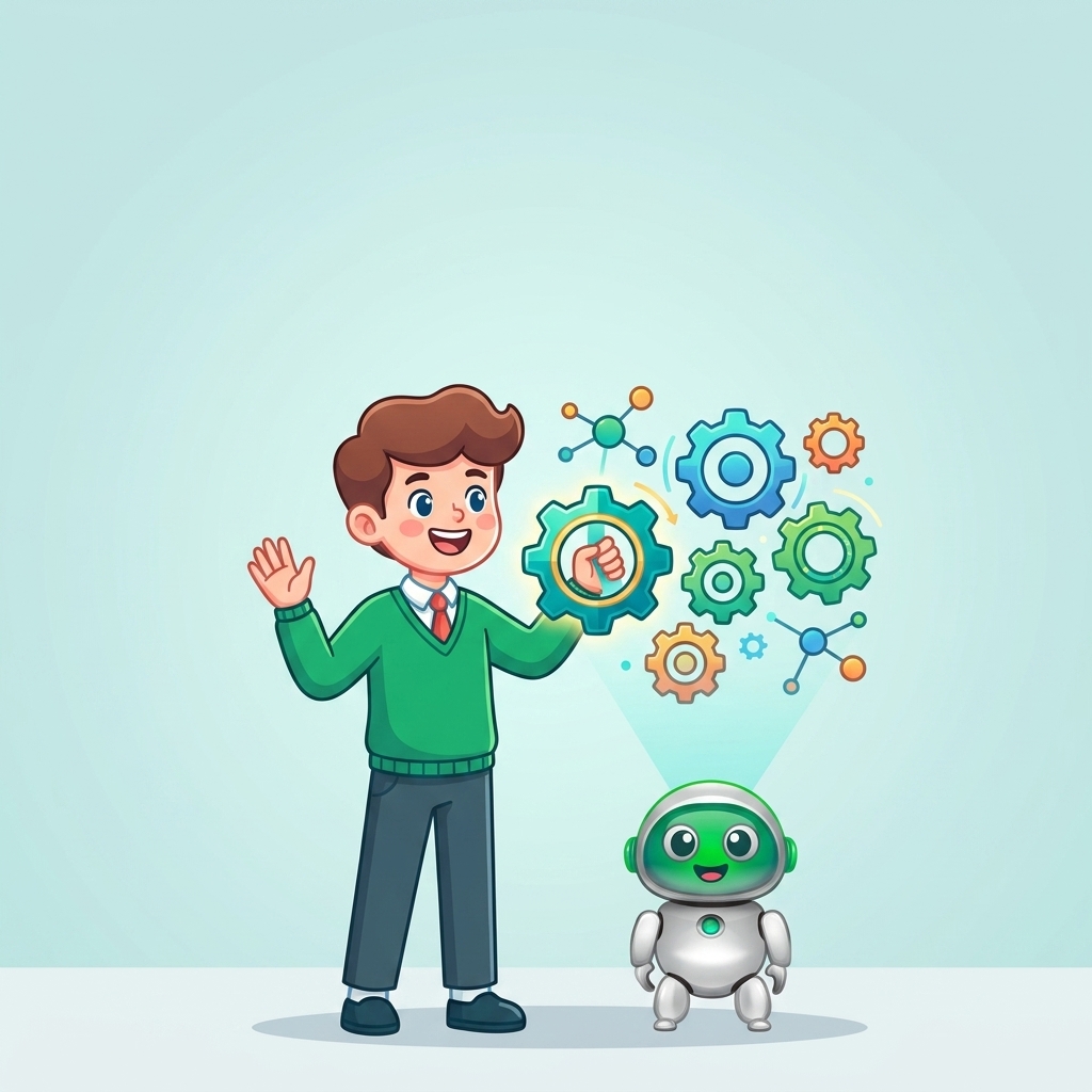 Oppilas vuorovaikuttaa neuroverkon visualisoinnin kanssa